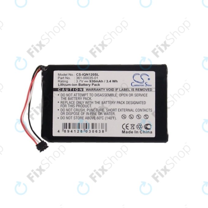 Bateria do Garmin Drive Assist 50, 50LMT, 51, 51LMT, Nuvi 1200, 1205, 1205W, 1250, 1255W, 1260, 1260W, 140T, 150T, 2595LM, 2595LMT, 361-00035-01, 930mAh, HQ