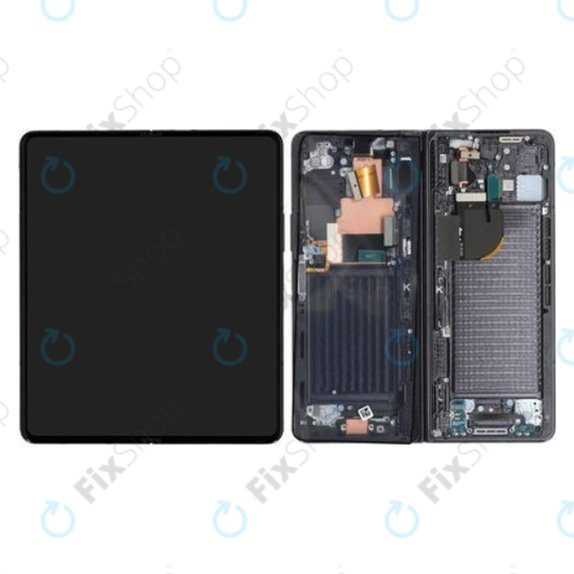 Wyświetlacz do Samsung Z Fold 5 F946B, Ekran dotykowy z ramką, Phantom Black, GH82-31842A, Genuine Service Pack