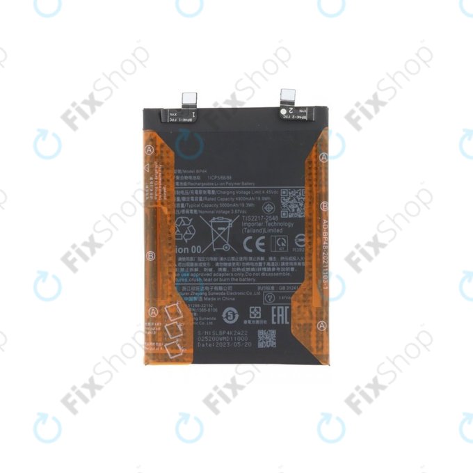 Bateria do Xiaomi Poco F5, X5 Pro, Redmi Note 12 Pro 5G, BP4K, 5000mAh