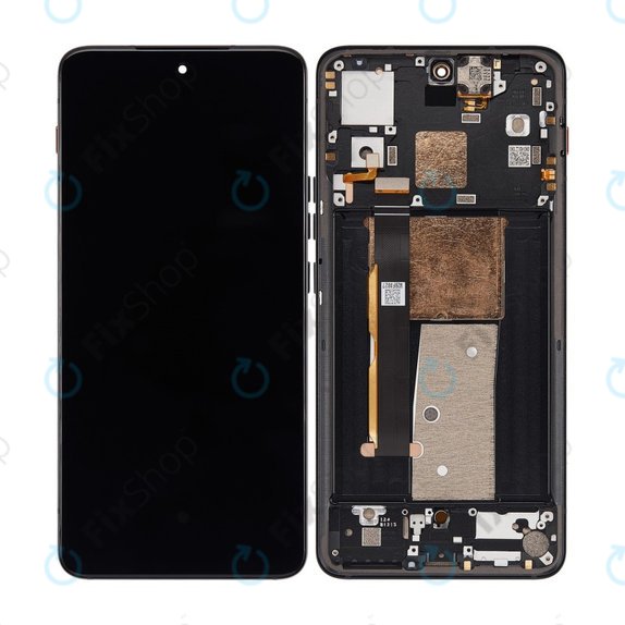 Wyświetlacz OLED do Motorola Thinkphone, Ekran dotykowy z ramką, Carbon Black