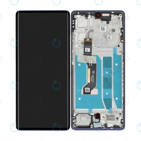 Wyświetlacz do Motorola Moto G85 5G, Ekran dotykowy z ramką, Cobalt Blue, 5D68C24856, Genuine Service Pack