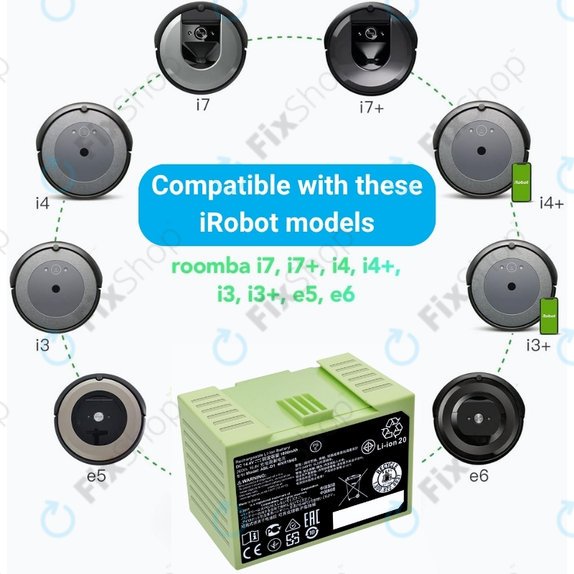 Bateria do iRobot Roomba e-seria, i-seria, ABL-D1, 4624864, ABL-D2, Li-Ion, 14,4V 3000mAh