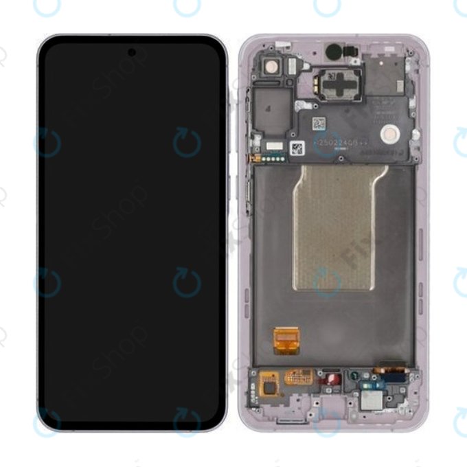 Wyświetlacz do Samsung A55 A556B, Ekran dotykowy z ramką, GH82-34305C, Awesome Lilac, Genuine Service Pack