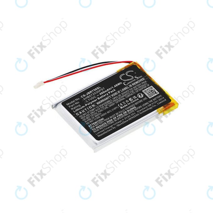 Bateria do Jabra Evolve 75, 400mAh, Li-Pol, 3.7V, AHB572535PST, HQ