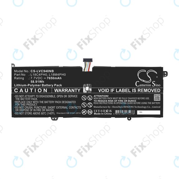 Bateria do Lenovo Yoga C940, 7650mAh, Li-Pol, 7.7V, L18C4PH0, HQ