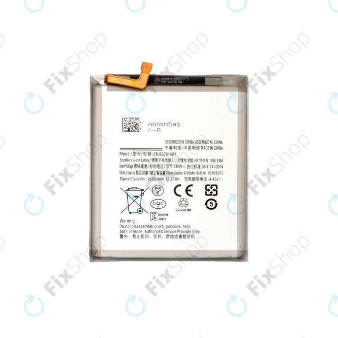 Bateria do Samsung A52 A525F, A526B, A52s 5G A528B, S20 FE G780F, EB-BG781ABY, 4500mAh
