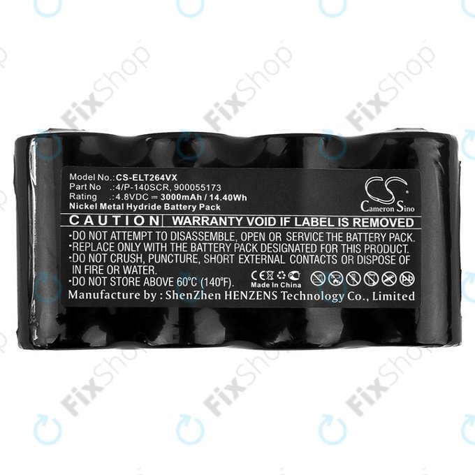 Bateria do Electrolux Spirit Wet and Dry, ZB264x, 4/P-140SCR, 900055173, Ni-MH, 4,8V 3000mAh, HQ