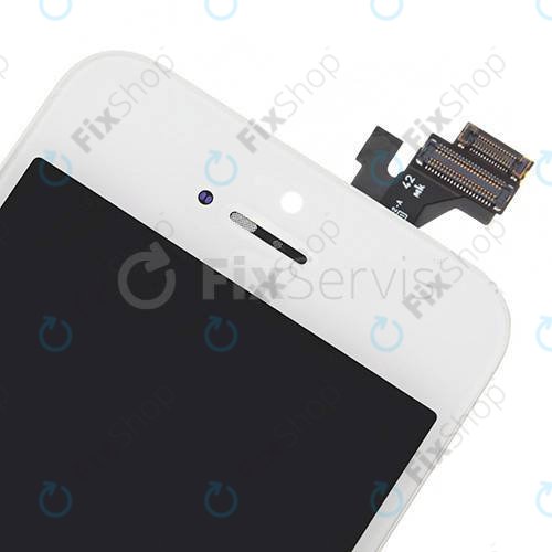 Wyświetlacz dla iPhone 5, White, Ekran dotykowy z ramką