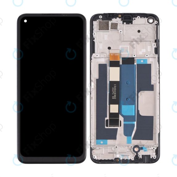 Wyświetlacz do Realme 8 5G RMX3241, Ekran dotykowy z ramką, Supersonic Black, TFT