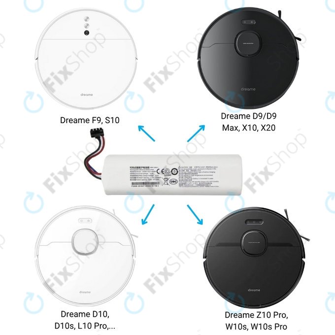 Bateria do Xiaomi Dreame-series, P1904-4S2P-MM, Li-Ion, 14.4V, 5200mAh