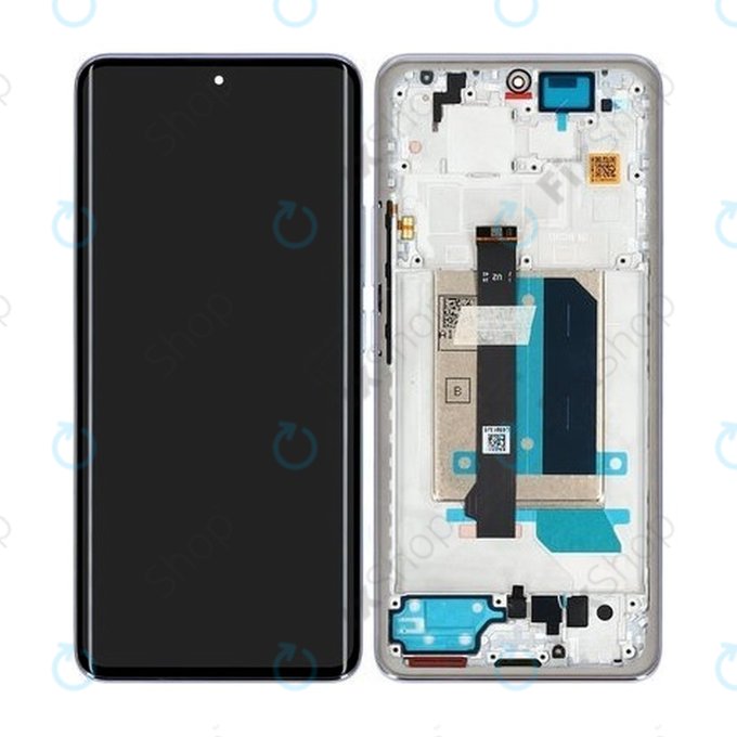 Wyświetlacz do Xiaomi Redmi Note 14 Pro+ 5G, Ekran dotykowy z ramką, Lavender Purple, 5600180O16U00, Genuine Service Pack
