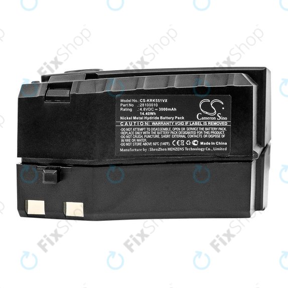 Bateria do Kärcher KC55, 6.654-118.0, 28100010, Ni-MH, 4,8V 3000mAh, HQ