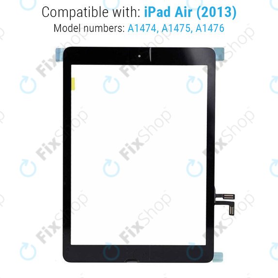 Ekran dotykowy z przyciskiem Home dla iPad Air, Black