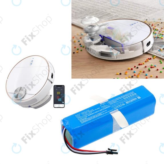 Bateria do 360 S6 Pro, S9, X90, X95, Eufy Robovac L70 Hybrid, 6700mAh, Li-Ion, 14.4V, INR18650M26-4S2P, HQ