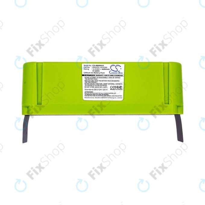 Bateria do iRobot Roomba 600, 800, 900-seria, 4502233, 4374392, 2130LI, Li-Ion, 14,4V 4000mAh, HQ