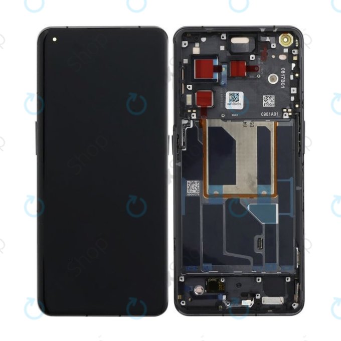 Wyświetlacz OLED do OnePlus 11 PHB110, Ekran dotykowy z ramką, Titan Black