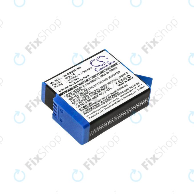 Bateria do Gopro Hero 9, 11, 1720mAh, Li-Ion, 3.85V, SPBL1B, HQ
