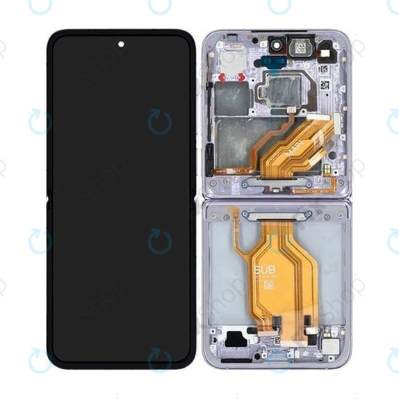 Wyświetlacz do Xiaomi Mix Flip 2405CPX3DC, Ekran dotykowy z ramką, Fioletowy, Purple, 560003000N800, Genuine Service Pack