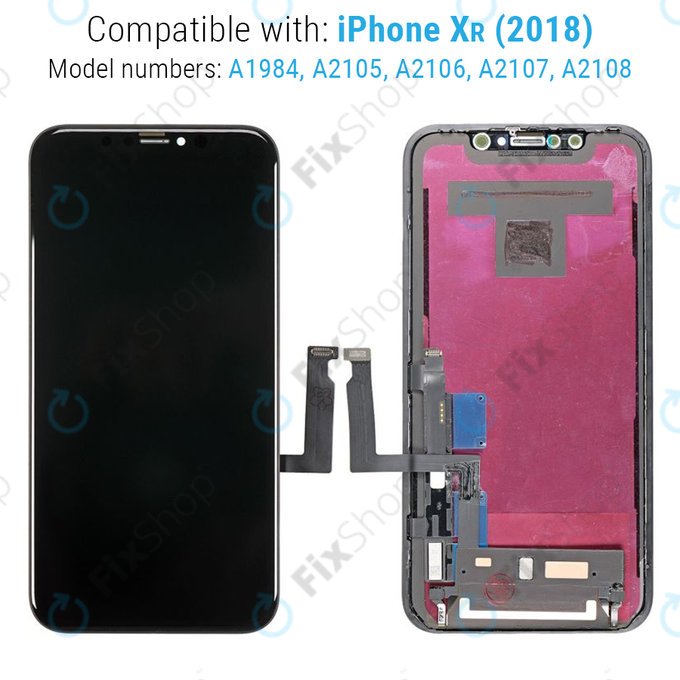 Wyświetlacz dla iPhone XR, Ekran dotykowy z ramką