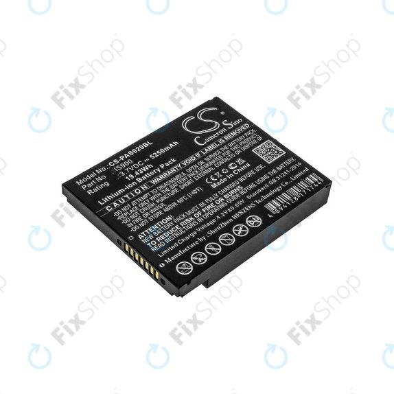 Bateria do Pax A920, A920c, 5250mAh, Li-Ion, 3.7V, IS900, HQ