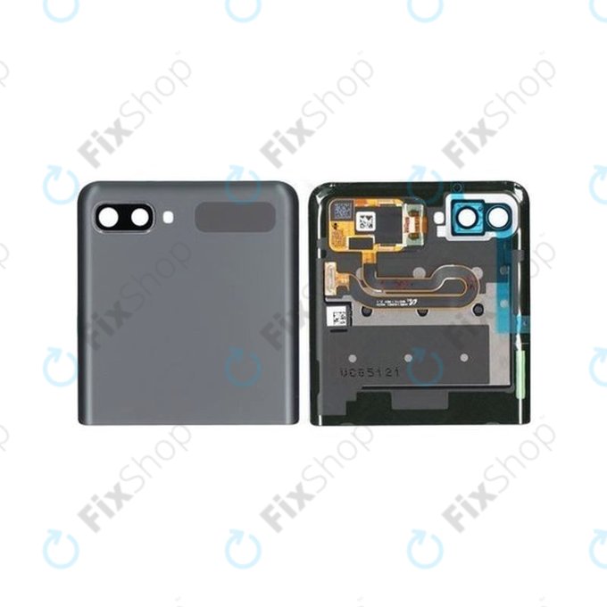 Wyświetlacz (External) do Samsung Z Flip 5G F707B, Ekran dotykowy z ramką, GH96-13806A, Mystic Gray, Genuine Service Pack