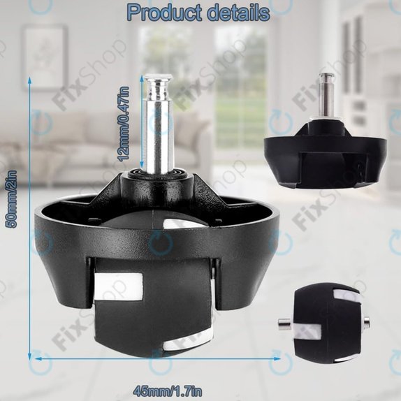 Przednie koło do Eufy Robovac-series, Czarny, Black