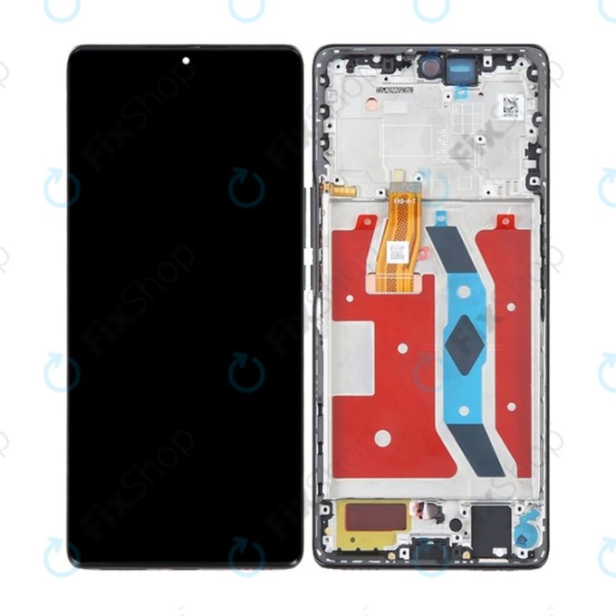 Wyświetlacz OLED do Honor Magic5 Lite RMO-NX3, Ekran dotykowy z ramką, Midnight Black