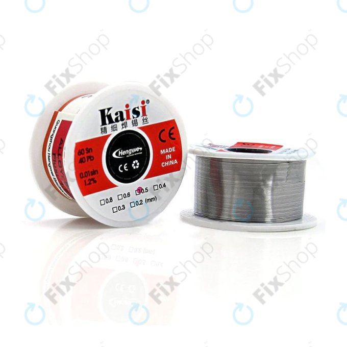 Drut lutowniczy do precyzyjnych prac Sn/Pb – 0.3mm (50g), Kaisi
