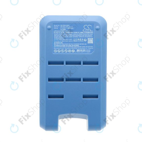 Bateria do Tineco Pure One S11, A11, 2000mAh, Li-Ion, 21.6V, ZB1965-20P, HQ