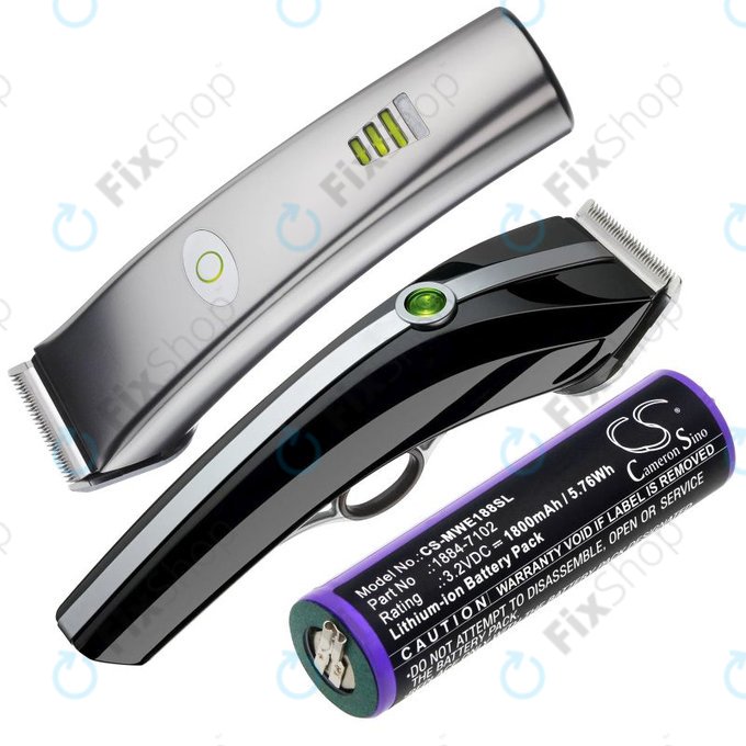 Bateria do Moser Ermila 1884, 1885, Wahl 1884 LI+PRO, Wahl Ermila 1884, 1885, 1800mAh, LiFePO4, 3.2V, -, HQ
