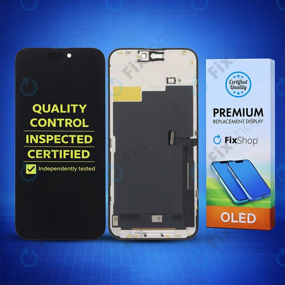 Wyświetlacz Hard OLED dla iPhone 15 Pro Max, Ekran dotykowy z ramką, FixPremium