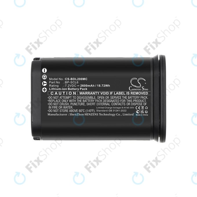Bateria do Leica Q2, Q3, SL2, SL2s, 2600mAh, Li-Ion, 7.2V, BP-SCL6, HQ