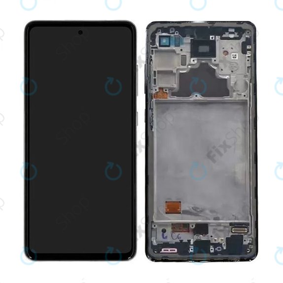 Wyświetlacz do Samsung A52 A525F, A526B, Ekran dotykowy z ramką, GH82-25524D, GH82-25526D, GH82-25754D, GH82-25602D, Awesome White, Genuine Service Pack