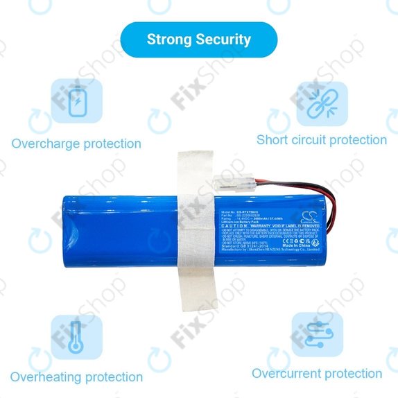 Bateria do Rowenta X-PLORER S75s, S75s+, SS-2230002528, Li-Ion, 14,4V 2600mAh, HQ