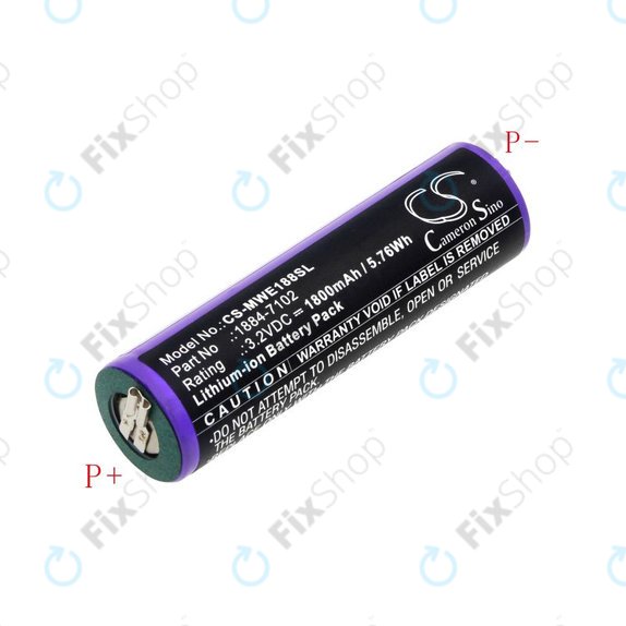 Bateria do Moser Ermila 1884, 1885, Wahl 1884 LI+PRO, Wahl Ermila 1884, 1885, 1800mAh, LiFePO4, 3.2V, -, HQ