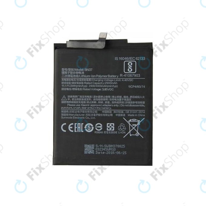 Bateria do Xiaomi Redmi 6, Redmi 6A, BN37, 3000mAh