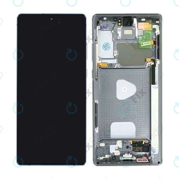 Wyświetlacz do Samsung Note 20 N980B, Ekran dotykowy z ramką, GH82-23495A, GH82-23733A, Mystic Gray, Genuine Service Pack