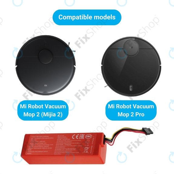 Bateria do Xiaomi Mi Robot Vacuum Mop 2 (Mijia 2C), 2 Pro, D099-4S2P, Li-Ion, 14,4V 5200mAh