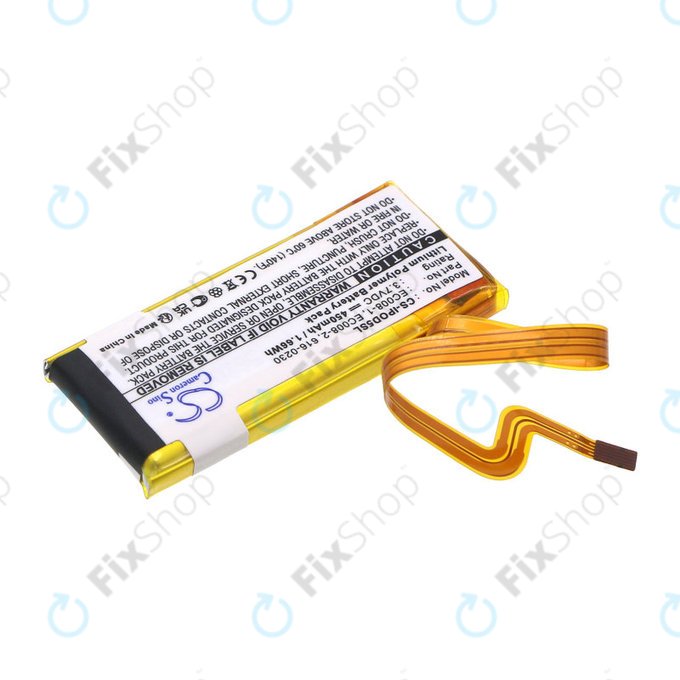 Bateria do Apple iPod Classic 6th Gen, iPod 5G, iPod Video, 450mAh, Li-Pol, 3.7V, EC008, HQ