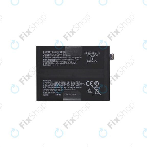 Bateria do OnePlus 9 LE2110, LE2111, LE2115, BLP829, 4500mAh