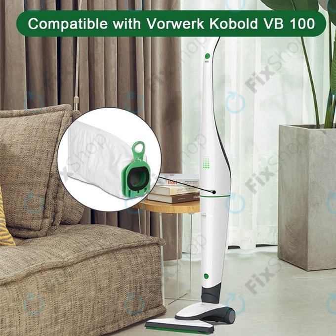 Worek na kurz FP100, 2 szt. do Vorwerk Kobold VB100
