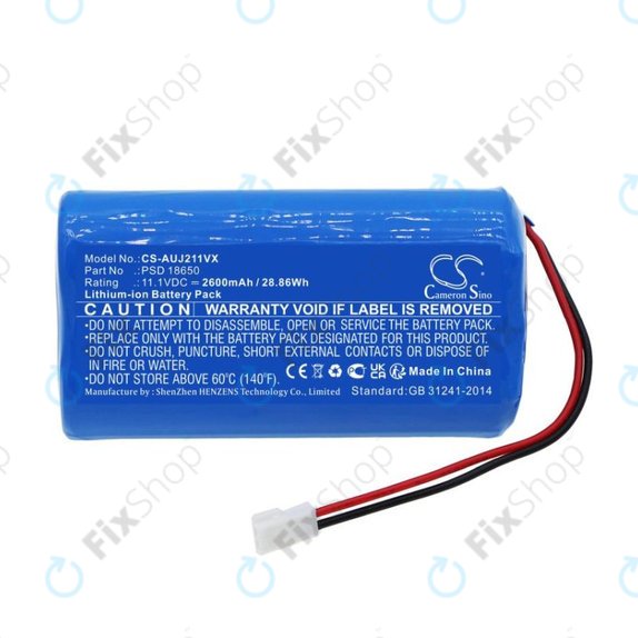 Bateria do Aquajack 211, 2600mAh, Li-Ion, 11.1V, PSD 18650, HQ