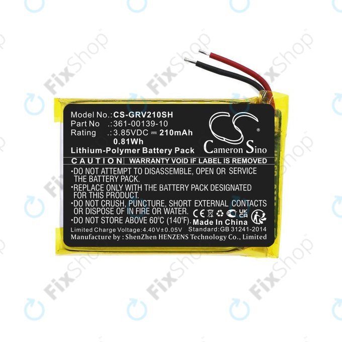 Bateria do Garmin Venu 2, 210mAh, Li-Pol, 3.85V, 361-00139-10, HQ