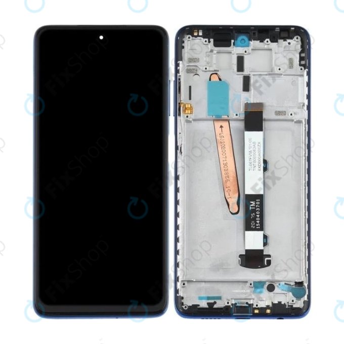Wyświetlacz do Xiaomi Poco X3 NFC, Ekran dotykowy z ramką, Cobalt Blue, TFT