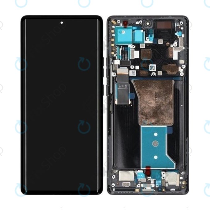 Wyświetlacz do Motorola Edge 40 Pro, Ekran dotykowy z ramką, 5D68C21986, Interstellar Black, Genuine Service Pack