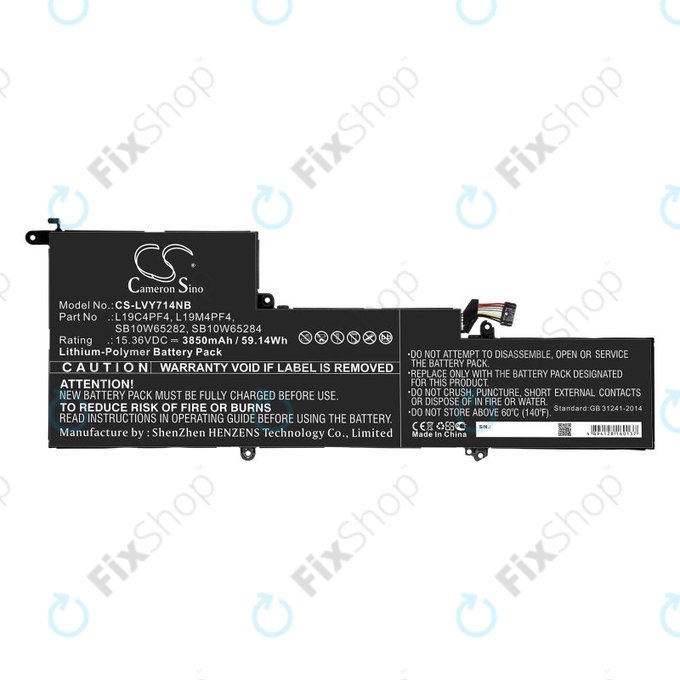 Bateria do Lenovo Yoga Slim 7, 14s, 3850mAh, Li-Pol, 15.36V, L19C4PF4, HQ