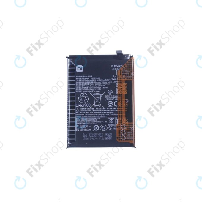 Bateria do Xiaomi Redmi Note 13 5G, 2312DRAABC, BN5P, 5000mAh, 1330102000116B, Genuine Service Pack
