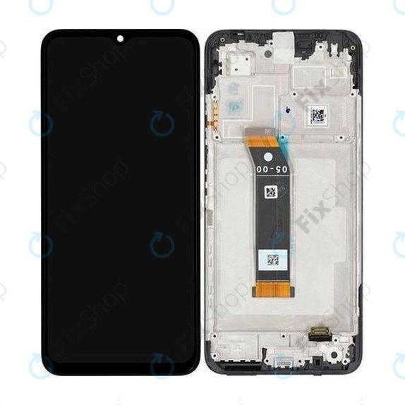 Wyświetlacz do Xiaomi Poco M5, Redmi 10 5G, Ekran dotykowy z ramką, Czarny, Black, 560001L19C00, Genuine Service Pack