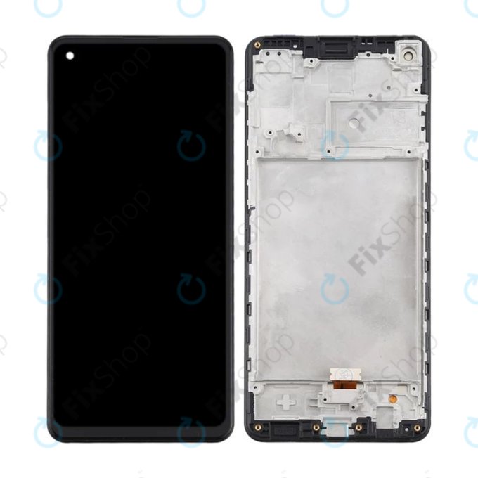 Wyświetlacz do Samsung A21s A217F, Ekran dotykowy z ramką, Czarny, Black, TFT