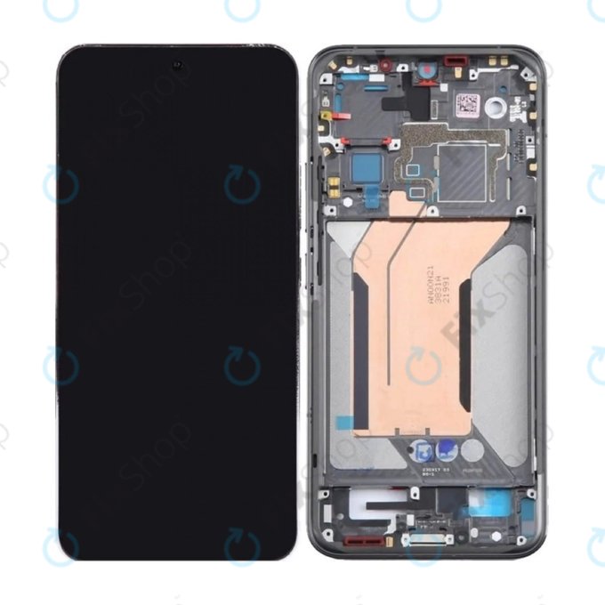 Wyświetlacz OLED do Xiaomi 14 23127PN0CC, Ekran dotykowy z ramką, Czarny, Black